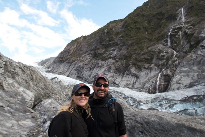 Valerie & Griffin at Franz Joseph Glacier, New Zeland